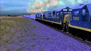 Shortline with some CSX C30-7 hauling coal