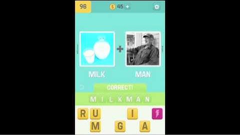 Pictoword 90-100 Answers