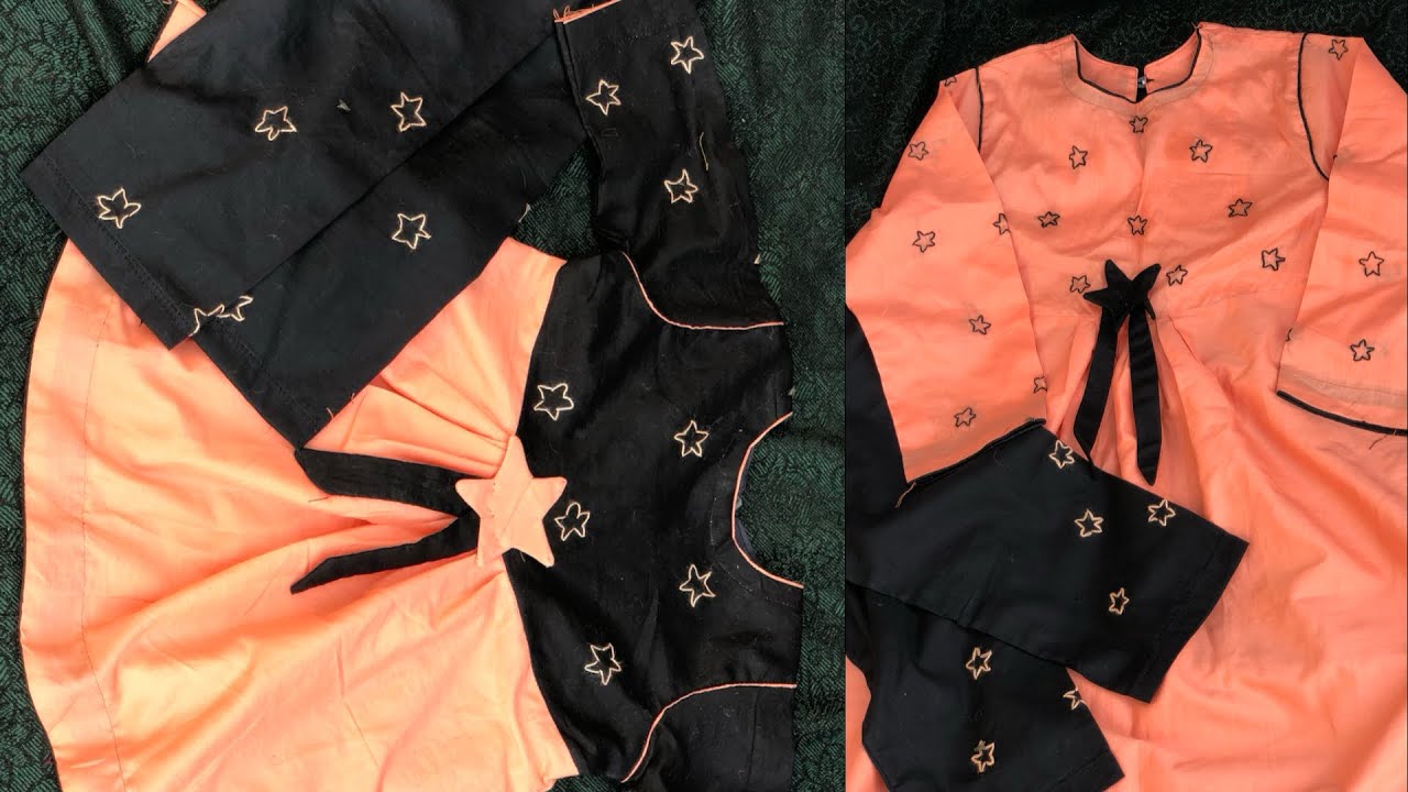 Trendy Eid Girls Frock 2026 | Unique Star Dress Design ✨ #EidGirlsFrock #StarDesign #embroidery 