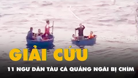 Tàu cá Quảng Ngãi bị chìm ngoài khơi, 11 ngư dân được cứu