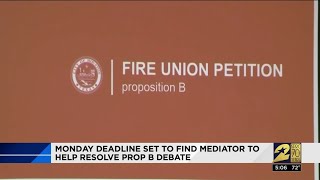 Monday deadline set to find mediator to help resolve Prop B debate