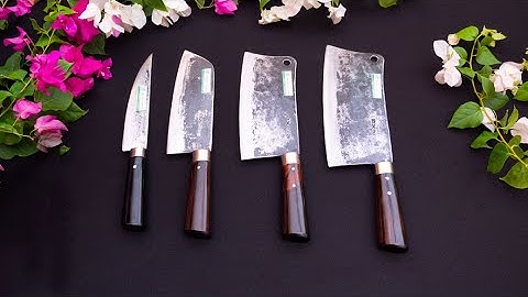 DAO PHÚC SEN,Bộ Dao Bếp Cán  Mun Đẹp Mê Li _ Hàng Chuẩn Của HTX Dao Phúc Sen