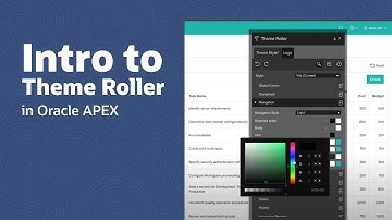 Intro to Theme Roller in Oracle APEX
