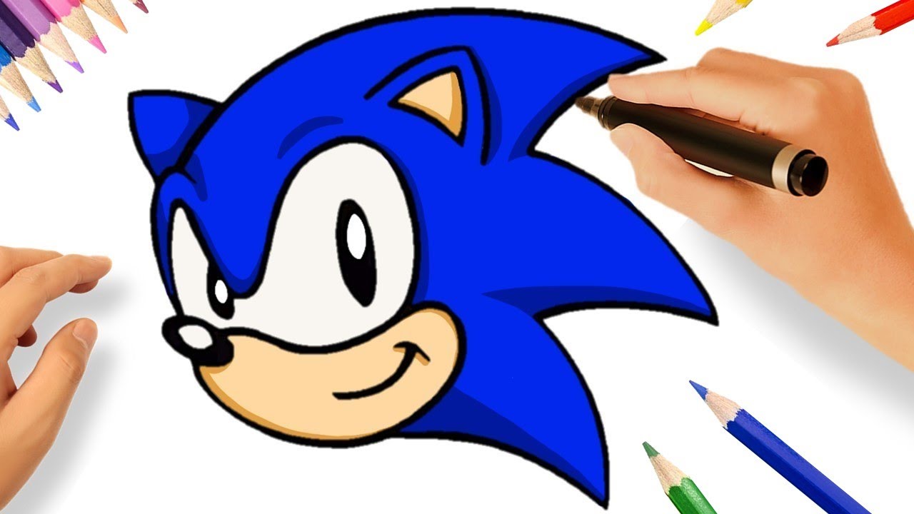 How To Draw Sonic Easy Youtube