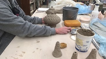 Soft Slab Teapot- attaching and making a spout