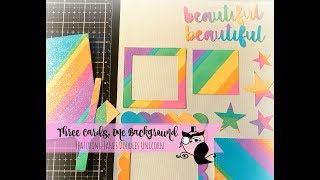Creating a Rainbow Background with Distress Oxide Inks
