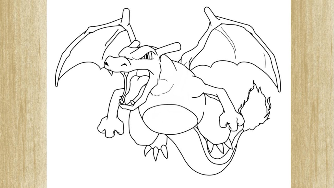 Desenhos de Pokemon Charizard - Como desenhar Pokemon Charizard