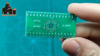 QFP32PCB2-C241 | TQFP LQFP EQFP QFP32 SMD 0.8mm to DIP32 Adapter PC