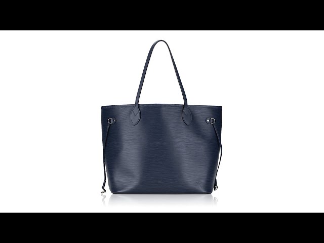 Louis Vuitton Blue Indigo Epi Leather Neverfull MM Tote Bag w