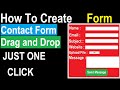 How To Create Contact Form With Wordpress Plugin 2022 || Drag and Drop || Receive Form Data On Email