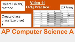 AP Computer Science A || FRQ Practice (Video 11)