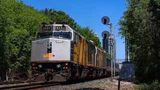 (1 Hour Late!) (21 Cars/92 Axles) Wrapped F40PH-2D Duo! VIA 1 Reversing at Oriole N with 6454/6416