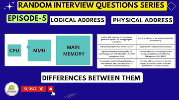 Interview Questions and Answers- 5| Difference between Logical Address and Physical Address (FAST)