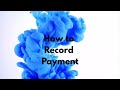 How to Record Payment (PC)