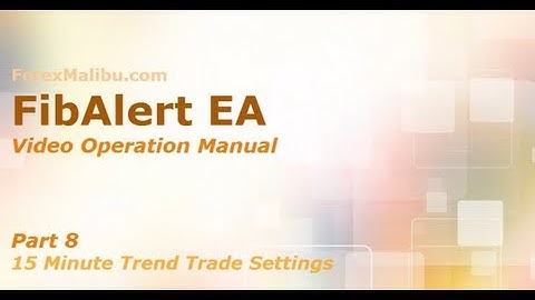 FibAlert Video Training Manual part 8 - 15m Trend Trade Settings
