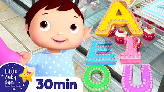 a e i o u learn the vowels song more nursery rhymes kids songs abcs and 123s little baby bum