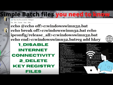 Simple Batch Files you need to know!!☠ (very useful!)