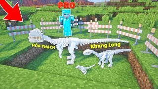 1 NGÀY TRỞ THÀNH NHÀ KHẢO CỔ HỌC ĐI TÌM HÓA THẠCH KHỦNG LONG TRONG MCPE | Thử Thách SlenderMan