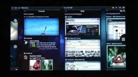 Meego OS in action on Meego Tablet