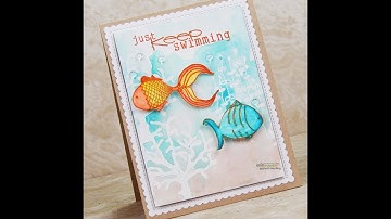 Unity Quick Tip: Watercolor Ocean Scene with Beta Fish and Emboss Resist