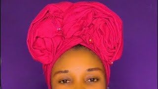 Trending two sides ruffles gele/simple/quick