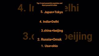 top 5 powerful countries and there powerful city