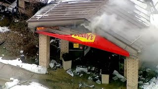 Gary fire destroys Denny's restaurant off I-90/94 | ABC7 Chicago