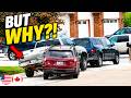 He Randomly Crashed Into a Row of Parked Trucks (UNBELIEVABLE) - 974