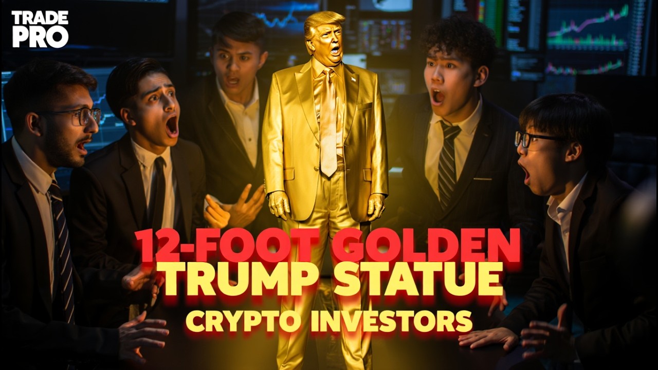 Crypto Investors Erect 12-Foot Golden Trump Statue Holding Bitcoin in Washington DC