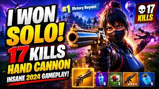 😱 I WON Fortnite Solo With 17 KILLS & Hand Cannon - Insane 2024 Gameplay!