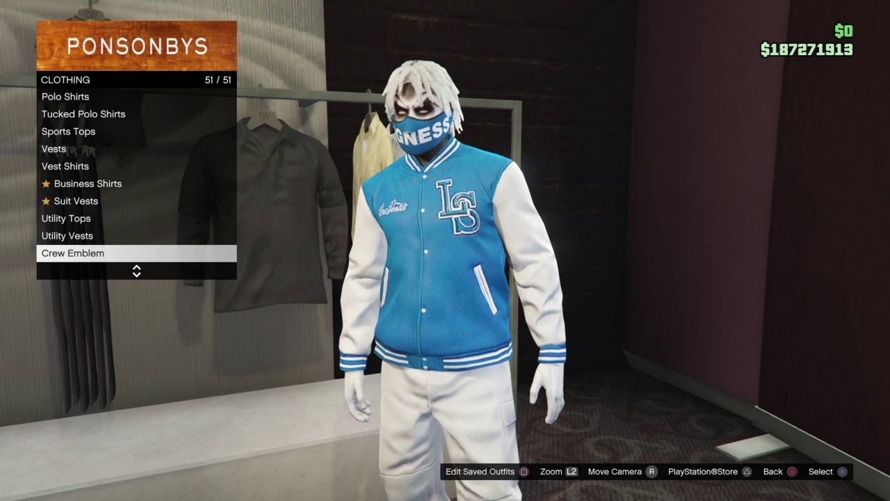 White joggers outfit gta 5 - YouTube