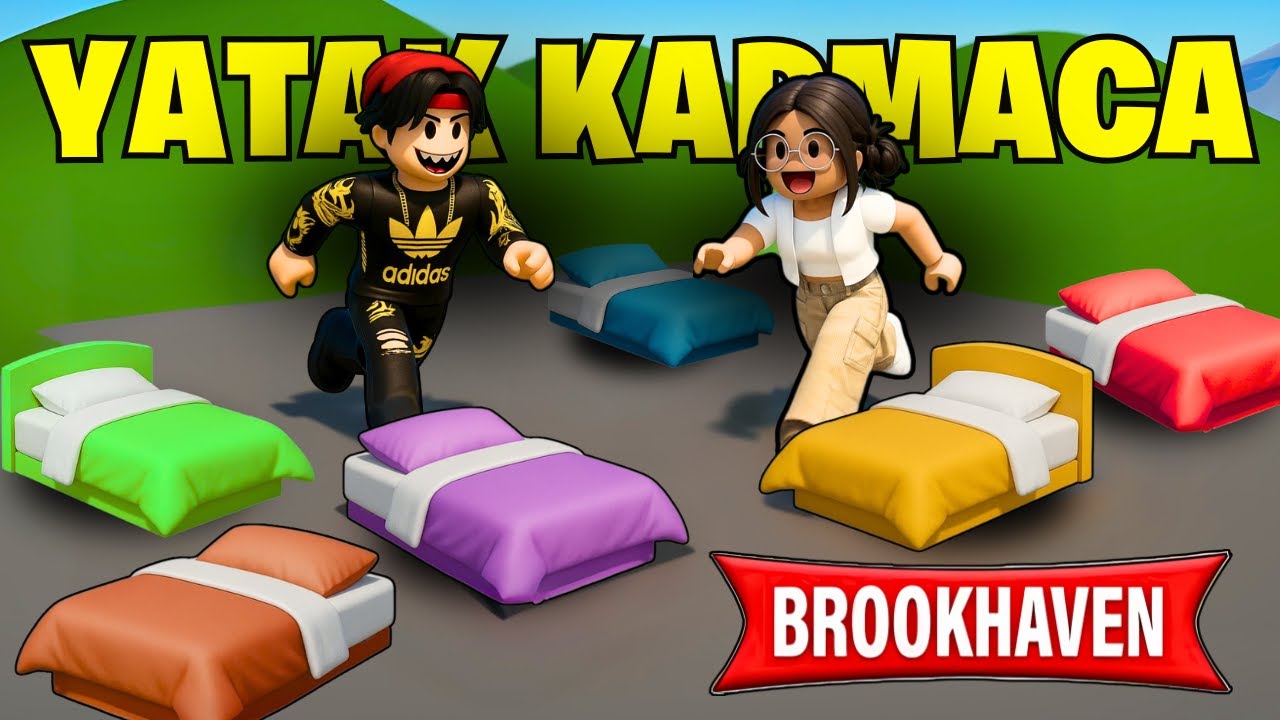 BROOKHAVEN'DA 100 ROBUX ÖDÜLLÜ YATAK KAPMACA😊AYŞEM ECE ARI💥ROBLOX BROOKHAVEN🏡RP