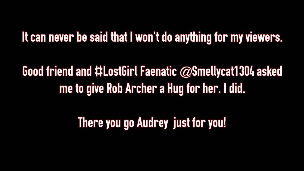 Kurt gives Rob Archer a hug for a fan