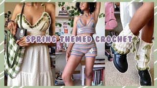 🌷🌿 Spring-Themed Crochet Part One: Bralette, Shorts, Leg warmers