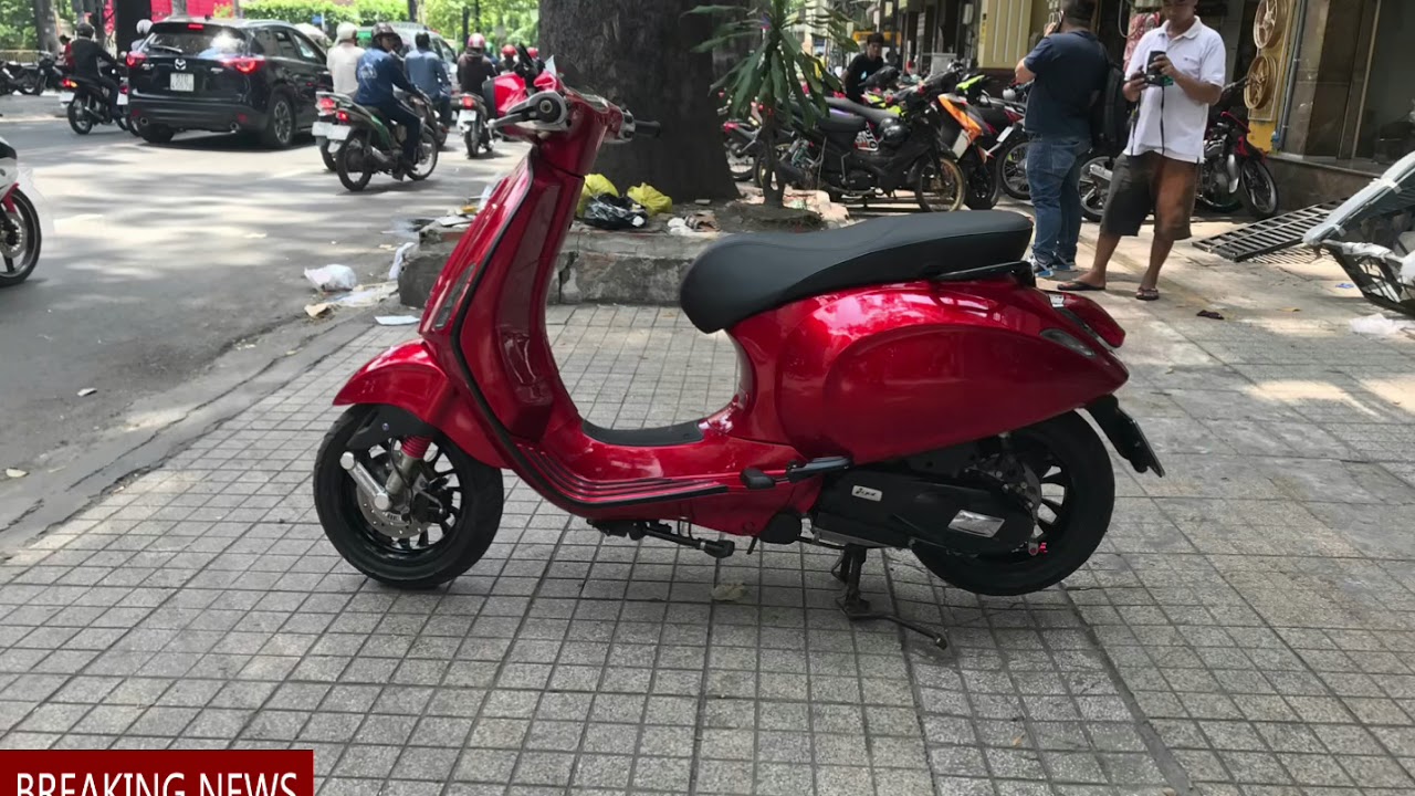 Sơn Xe Vespa Sprint Màu Đỏ Sporty Chất Lượng Tại TPHCM  Hóc Môn