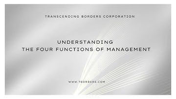 Understanding Four Functions of Management (ASL) Video