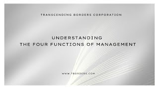 Understanding Four Functions of Management (ASL) Video