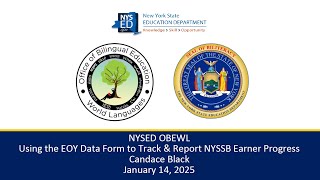 Using the EOY Data Form to Track and Report NYSSB Earner Progress Profile