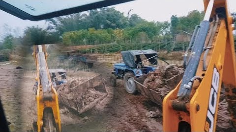|| Sonalika DI 740 ||| Tractor fully loaded || JCB 3DX Machine Helping ||