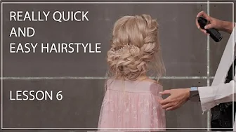 Lesson 6. A gracefully braided bun adorned with an elegant accessory.