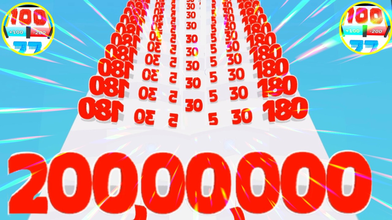 Number Run shooting (🌈) number master infinity 2048 Gameplay new level 9999 live