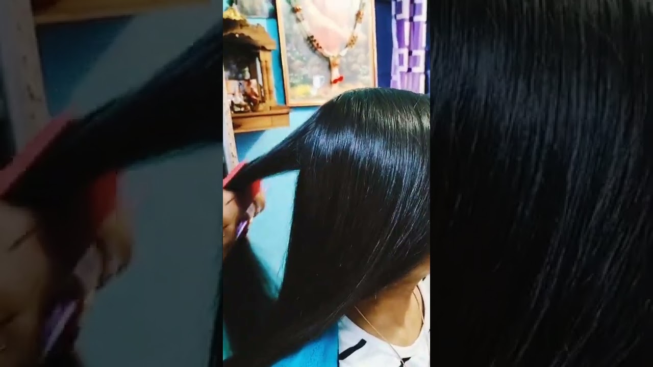 Temporary hair straightening 👍 YouTube