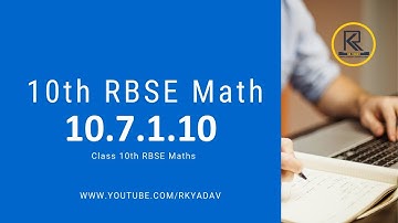 RBSE 10.7.1.10 Trigonometric Maths RK Yadav