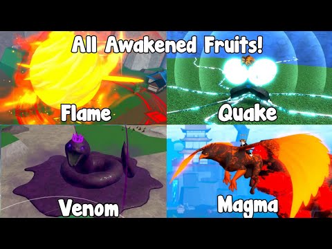 All AWAKENED FRUITS Damage And Showcase!