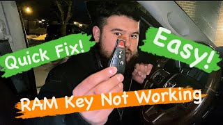 RAM Key fob Not Working / Responding **Quick Fix** 2016 Ram 1500