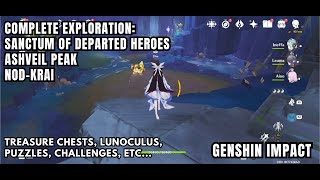 [Genshin Impact Exploration] Sanctum Of Departed Heroes - Ashveil Peak, Nod-Krai - Chests Lunoculus