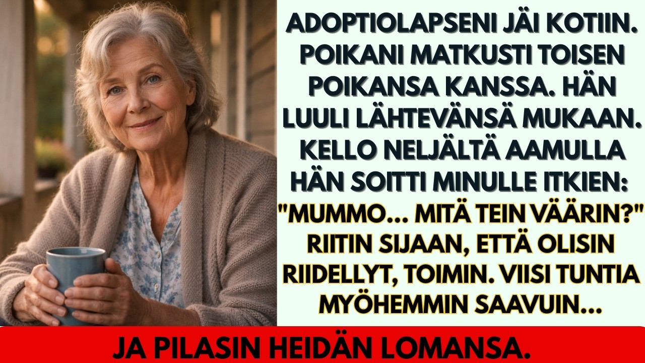 Poikani vei biologisen poikansa 17.000 euron risteilylle ja jätti adoptiotyttärensä yksin…