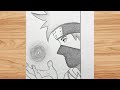 How to Draw Naruto with Resengan -Step by Step- Pencil Sketch\ Easy Anime Drawing\ Kakashi Drawing