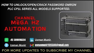 HOW TO UNLOCK OMRON CP1L/CP1H PLC PASSWORD | #UMREADPROTECTION | #TASKREADPROTECTION | #CP1L | #CP1H