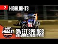Mid-America Midget Week Opener | USAC Midgets at Sweet Springs 7/8/25 | Highlights